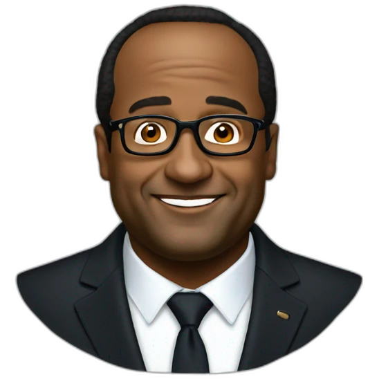 Black man François Hollande emoji
