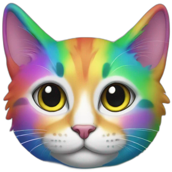 Rainbow cat emoji