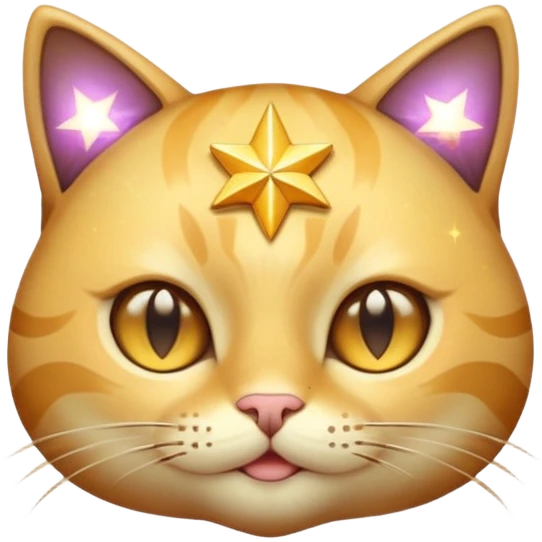 A star with a cat face emoji