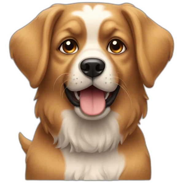 Chien sur chat emoji