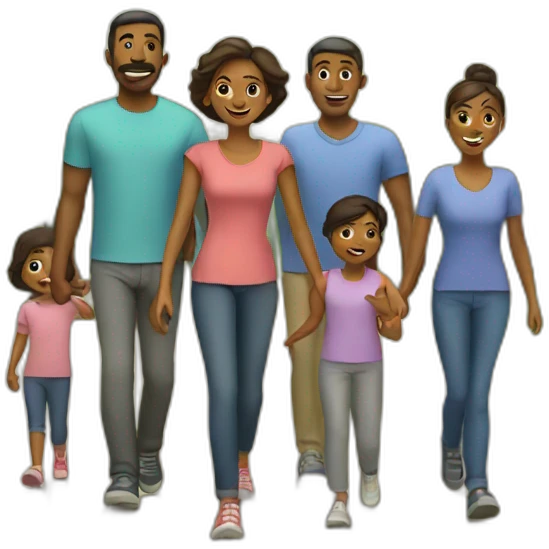 family walk emoji
