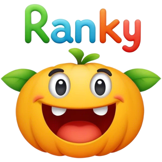 "Ranky" word in a app logo emoji