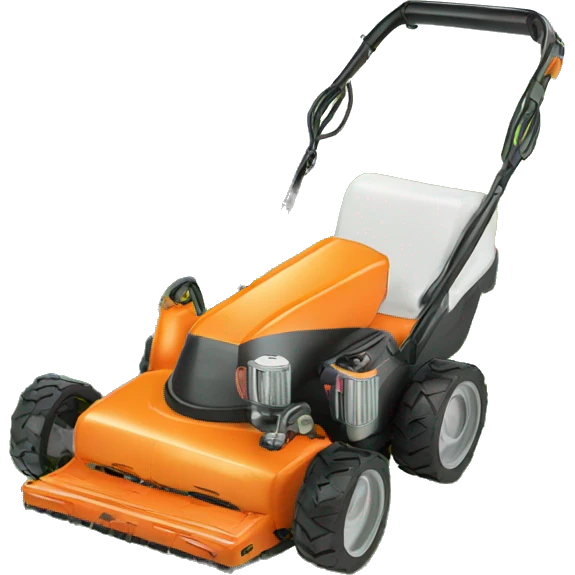 roboter lawn mower orange emoji