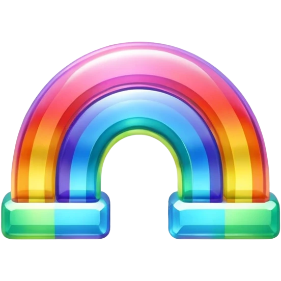 A 3d, not too detailed rainbow colored sparkling electric icon shaped prismatic icon emoji