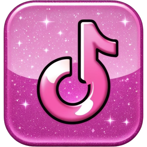 glitter pink logo TikTok emoji