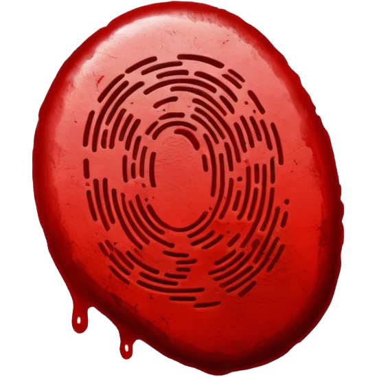 A fingerprint in the blood emoji