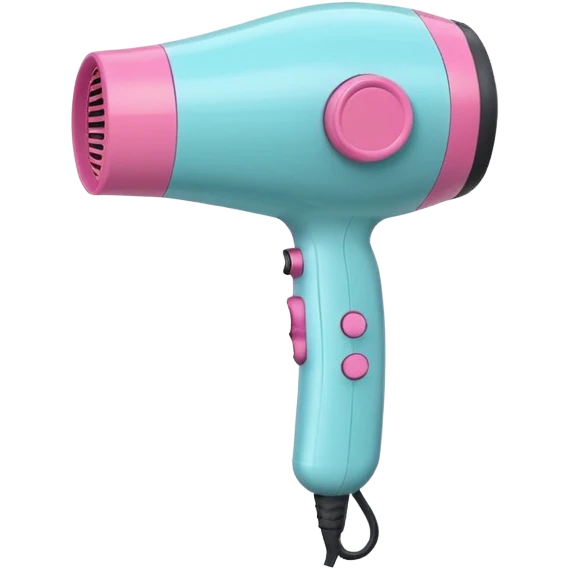 Cute Hair dryer, different designs and pattern emoji
