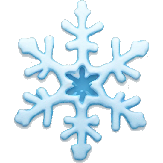 Melting snowflake emoji