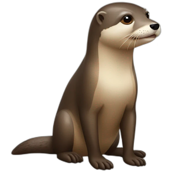 Loutre sur un chien  emoji