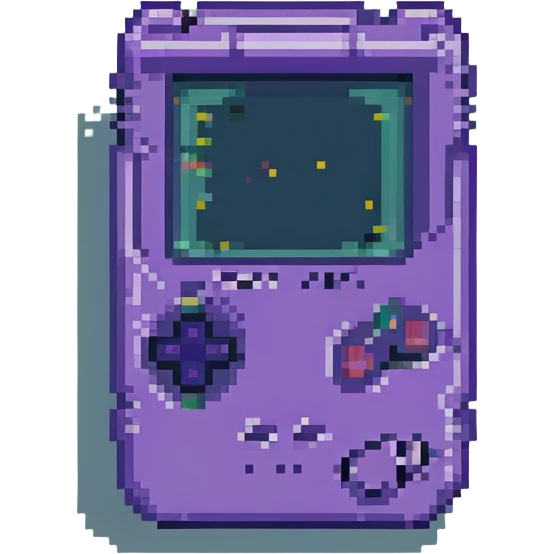 Replace the console with a Game Boy, keeping the pixel art style and transparent background. emoji