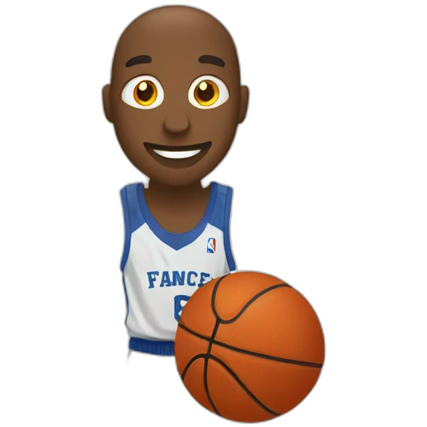 Basketball with fance emoji