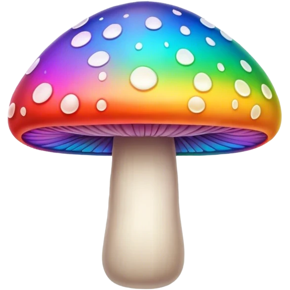 Rainbow colored mushroom emoji