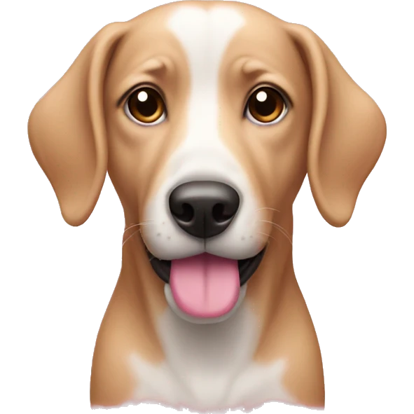 dog with pink emoji