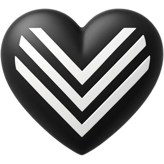Adidas white stripes black heart emoji