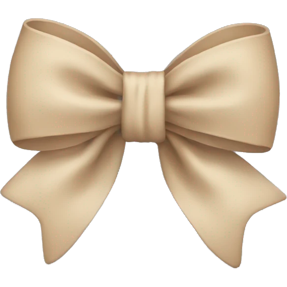 Beige bow  emoji