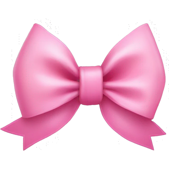 Cute pink coquette bow emoji