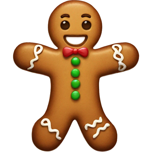 Gingerbread man emoji
