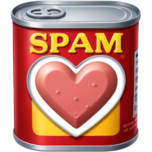 jeff koons style SPAM canned meat HEART  emoji