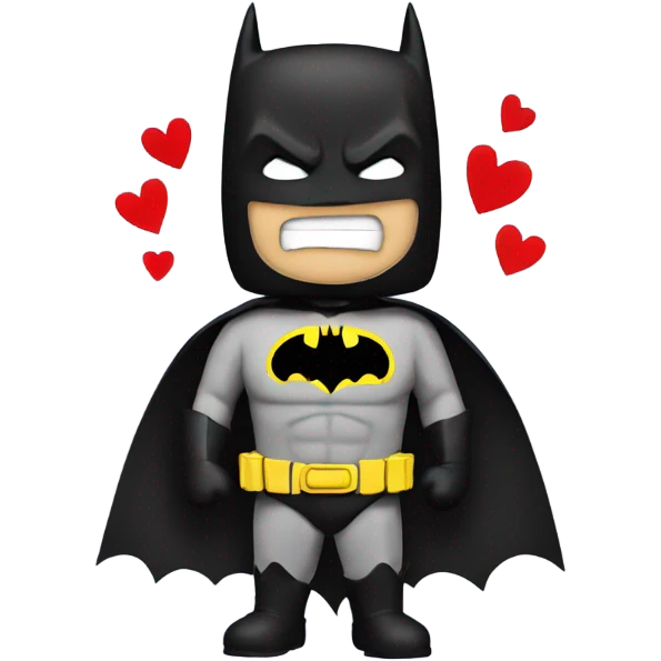 batman with hearts emoji