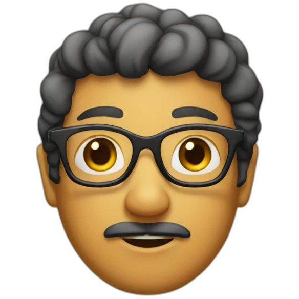 Bichoon with eyeglasses emoji