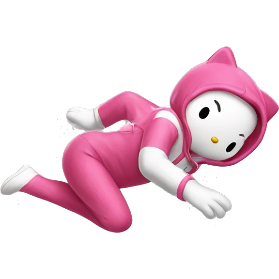 Hello kitty back flipping emoji