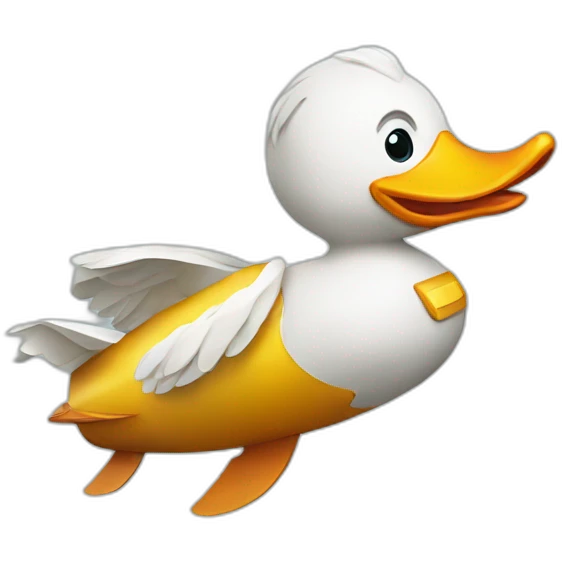 duck on a rocket emoji