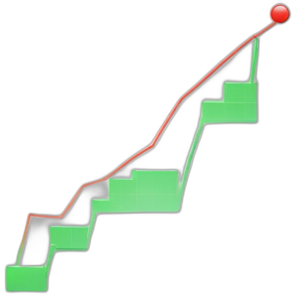 ascending graph with alerts emoji