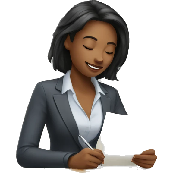 women-signing-papers emoji