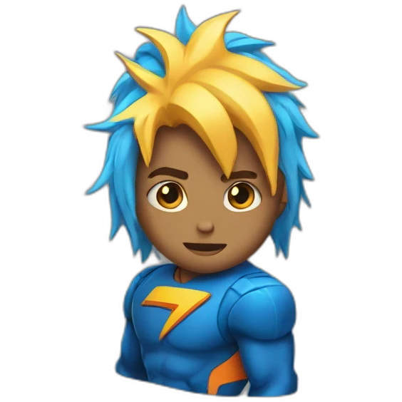 Thunder emoji in boy back emoji