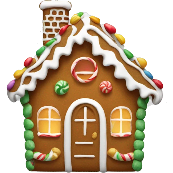 Gingerbread house emoji