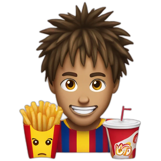 Neymar eat m acdonalds emoji