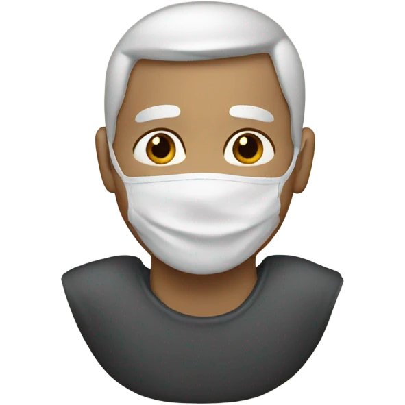 A dad with white mask emoji