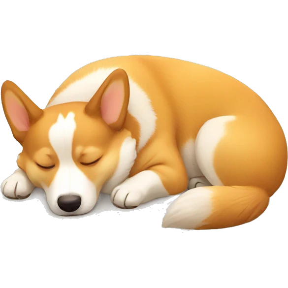 Corgi sleeping emoji