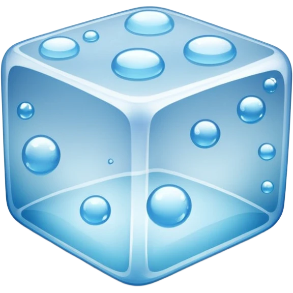 ice cube with small bubbles in it emoji