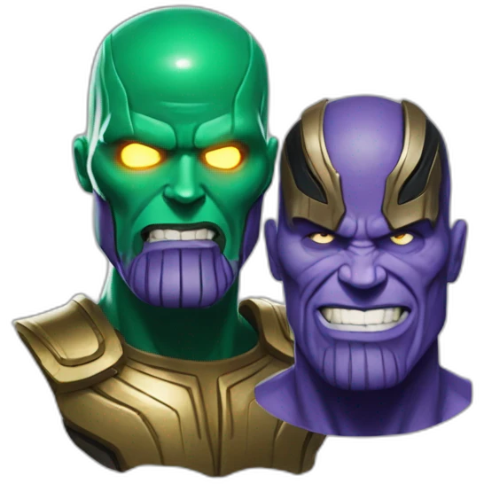 Thanos and gree emoji