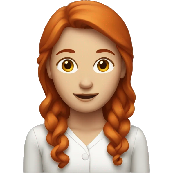 A redhead woman.  emoji