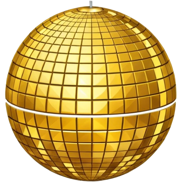 golden sparkling disco ball emoji