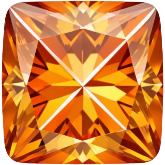 orange princess cut diamond emoji