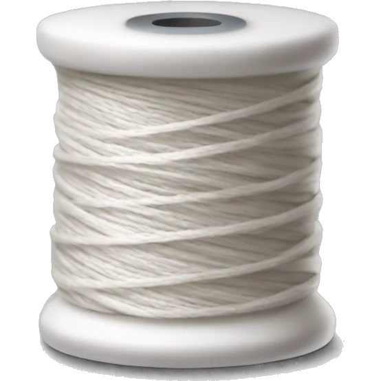 White spool of thread emoji