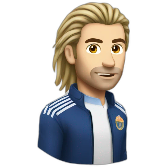 zidane with hair emoji