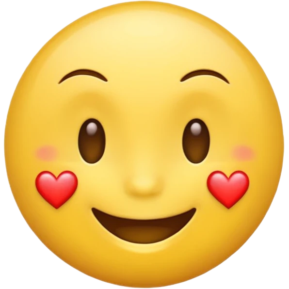 high emoji with hearts emoji