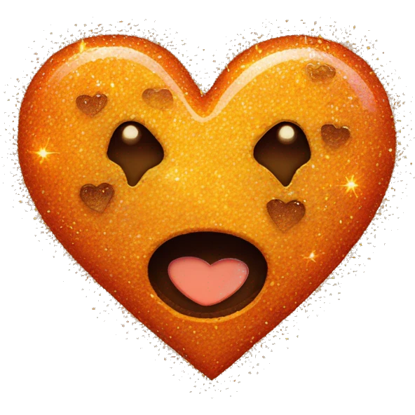 Orange burnt heart with glitter  emoji