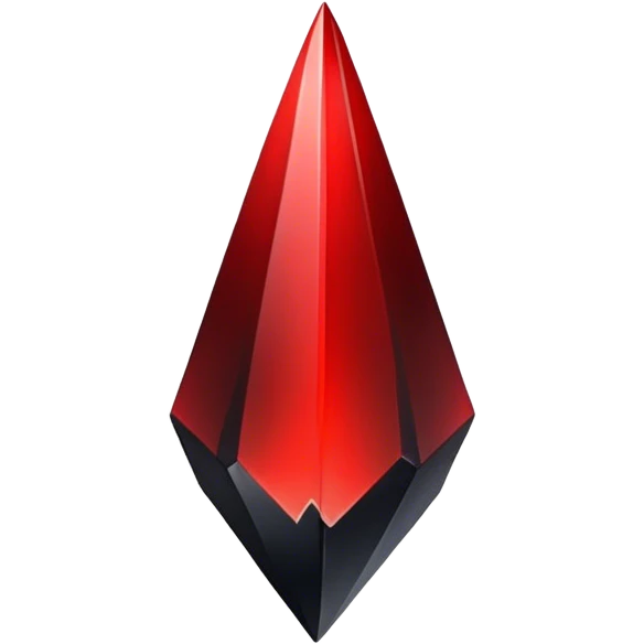Black-red-crimson-gradient obsidian shard emoji