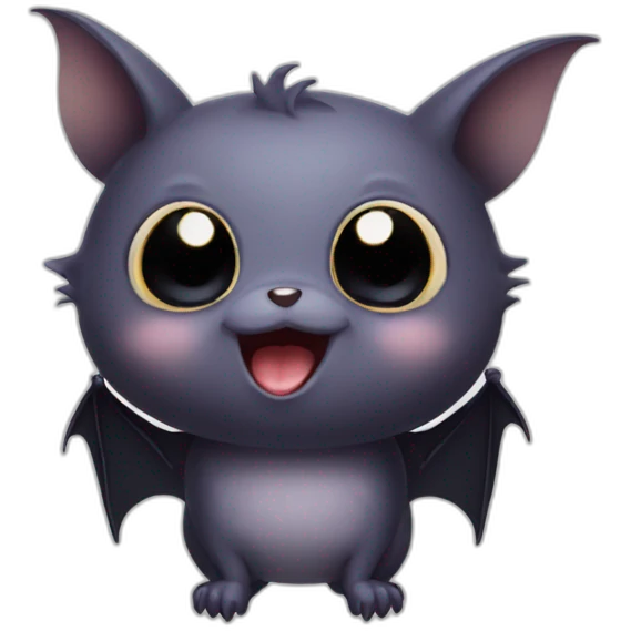 Cute little Chubby Bat  emoji