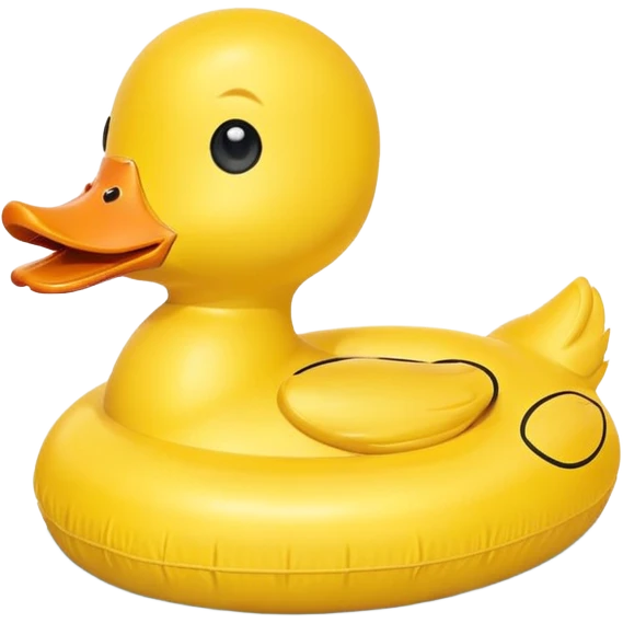 duck shaped swimming ring emoji