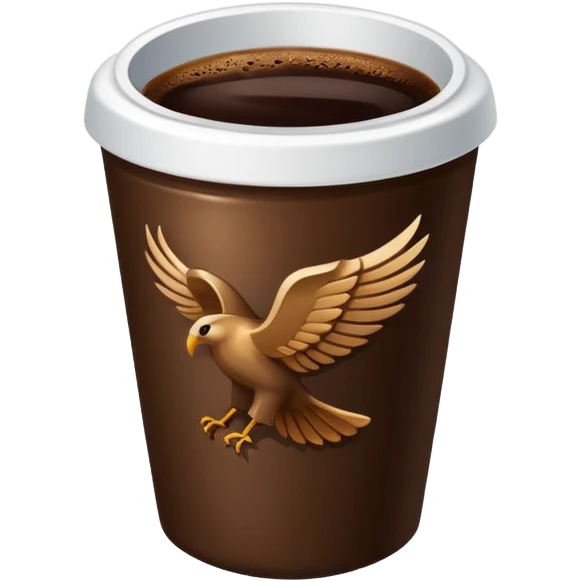 Un grain de café avec des ailes emoji