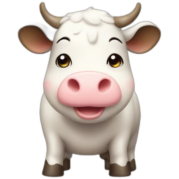 Cute little Chubby Cow  emoji