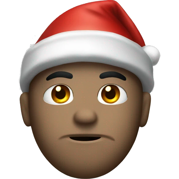 Jason from Friday the 13th wearing a Santa hat emoji