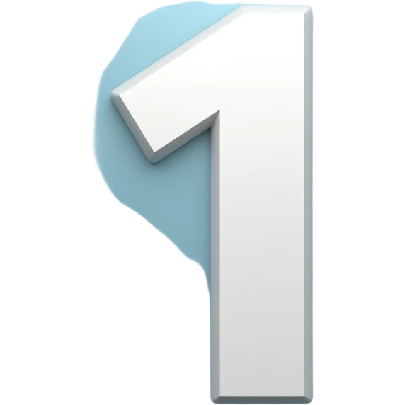 generame un icono del numero uno en 3 d emoji