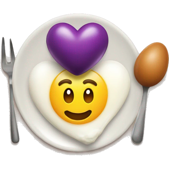 heart and eggplat emoji